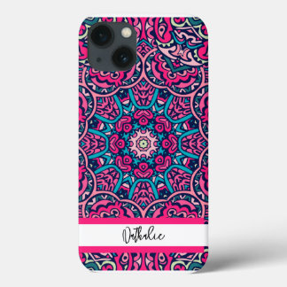Case-Mate iPhone Case Retro Mandala Motif avec nom Luxe