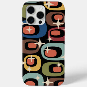 Coque iPhone 15 Pro Max Rétro Moderne Abstrait du Milieu du Siècle