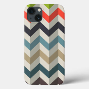 iPhone 13 Coque Rétro motif de Chevron