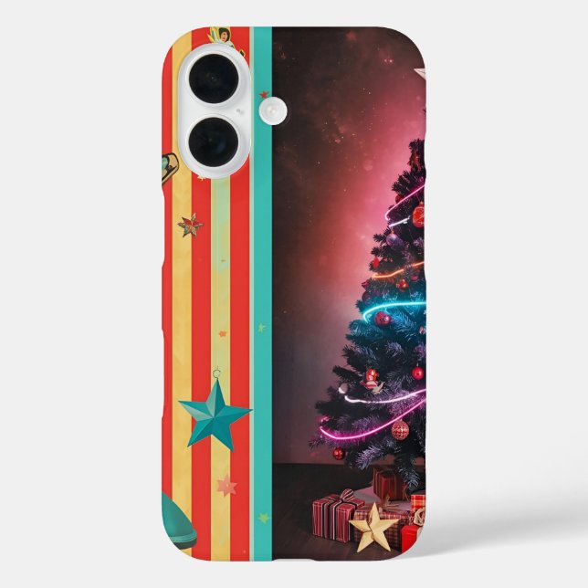 Coques Case-Mate iPhone Retro Neon Christmas (Verso)