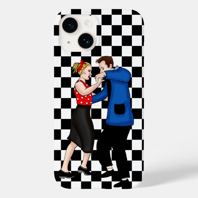 Coques Case-Mate iPhone Retro Nostalgic 1950's Couple Dancing (Verso)