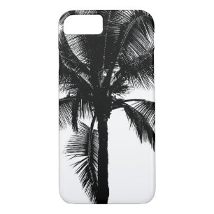 Case-Mate iPhone Case Rétro palmier tropical d'île noir et blanc