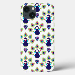 Etui iPhone 13 rétro paon exotique de l'Inde