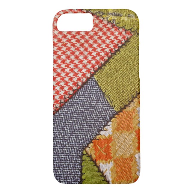 Coques Case-Mate iPhone retro patchwork conception de courtepointe fou (Dos)