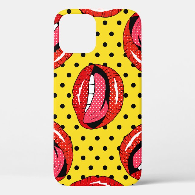 Coques Case-Mate iPhone Retro Pop Art : Badges de patchs de dessin (Verso)