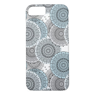 Case-Mate iPhone Case Rétro, rétro motif, bleu et gris, élégant