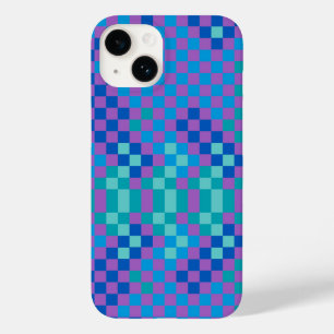Coque Pour iPhone 14 Retro Snake Checker À damiers Motif