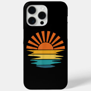 Coque iPhone 15 Pro Max Retro Sunset Rays Wavy Vintage Retro Sunshine Sun