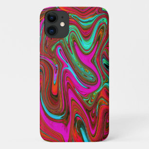 Case-Mate iPhone Case Retro Super Magenta, Rouge et Bleu Art Abstrait