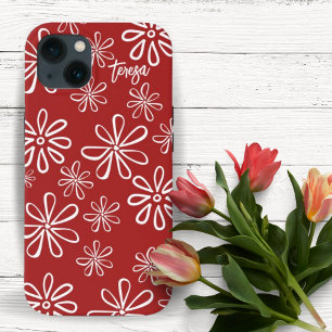 Case-Mate iPhone Case Retro Vibe Rouge et blanc Floral Custom