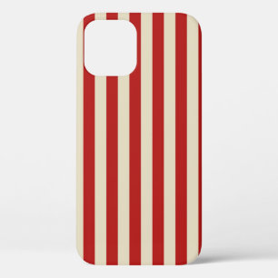 Coque iPhone 12 Retro Vintage Vertical PopCorn Classic Stripes
