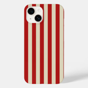 Coque Pour iPhone 14 Retro Vintage Vertical PopCorn Classic Stripes
