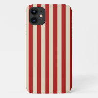 Rétro Vintage Vertical Popcorn Stripes in Red