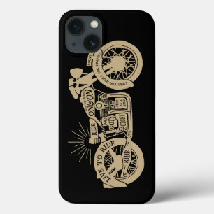 iPhone 13 Case Rétro vivez pour monter la moto vintage avec le