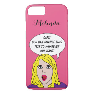 Case-Mate iPhone Case RETRO WOMAN avec VOTRE TEXTE des cas de téléphone