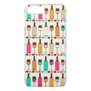 Case-Mate iPhone Case Rétros bouteilles et verres de vin