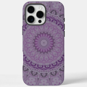 Coques iPhone 16 Pro Max Rêve d'aquarelle Mandala dans les tons violets