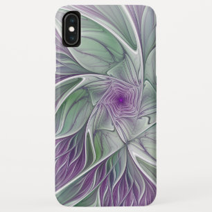 Case-Mate iPhone Case Rêve de fleurs, Abstrait violet vert Fractal Art