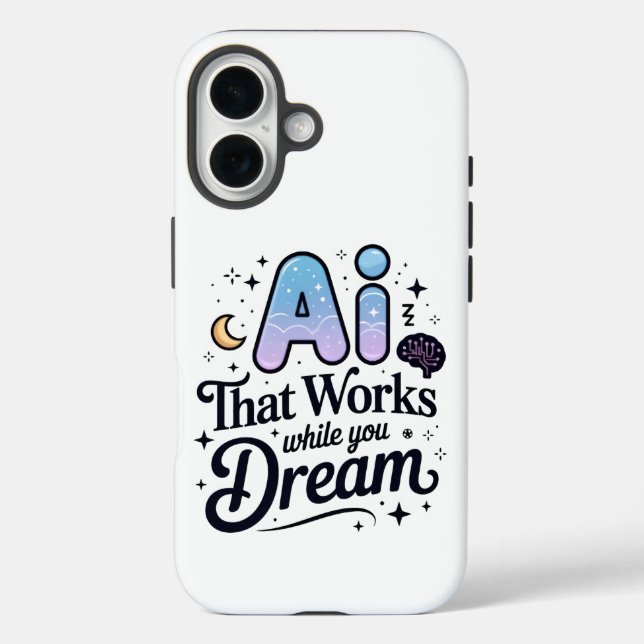 Coques Case-Mate iPhone Rêve d'intelligence artificielle Conception de tra (Verso)
