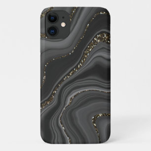 Case-Mate iPhone Case Rêve d'Parties scintillant d'Agate blanc gris-noir