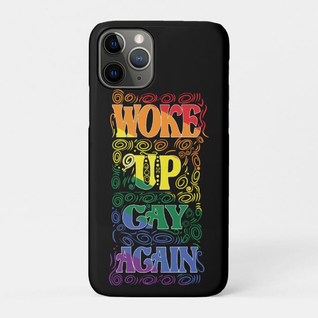 Coques Case-Mate iPhone Réveillé Gay à nouveau - Drôle LGBTQ+ Conception d (Dos)