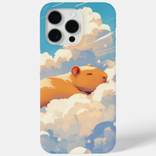 Coque iPhone 15 Pro Max Rêverie de capybara dans les nuages