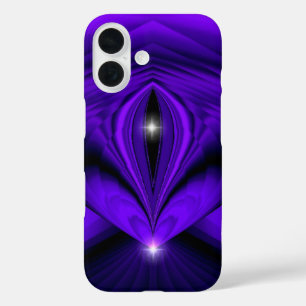 Coque Pour iPhone 16 Rêves arc-en-ciel violet, deux étoiles