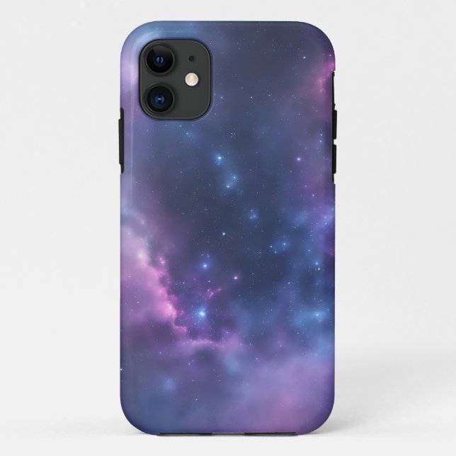 Coques Case-Mate iPhone Rêves Galactiques Aquarelle douce Splash Sur Bleu (Dos)