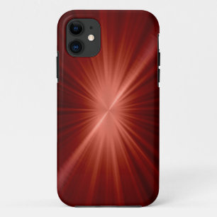 Coques Pour iPhone Revêtement métallique en acier inoxydable rouge