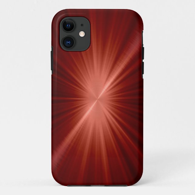 Coques Case-Mate iPhone Revêtement métallique en acier inoxydable rouge (Dos)