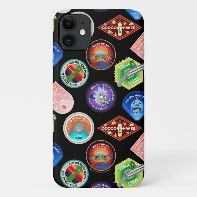 Coques Case-Mate iPhone RICK ET MORTY™| Motif des patchs spatiaux (Dos)