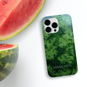 Coques iPhone 16 Pro Max Rind de Fruit Vert pastèque Monogramme