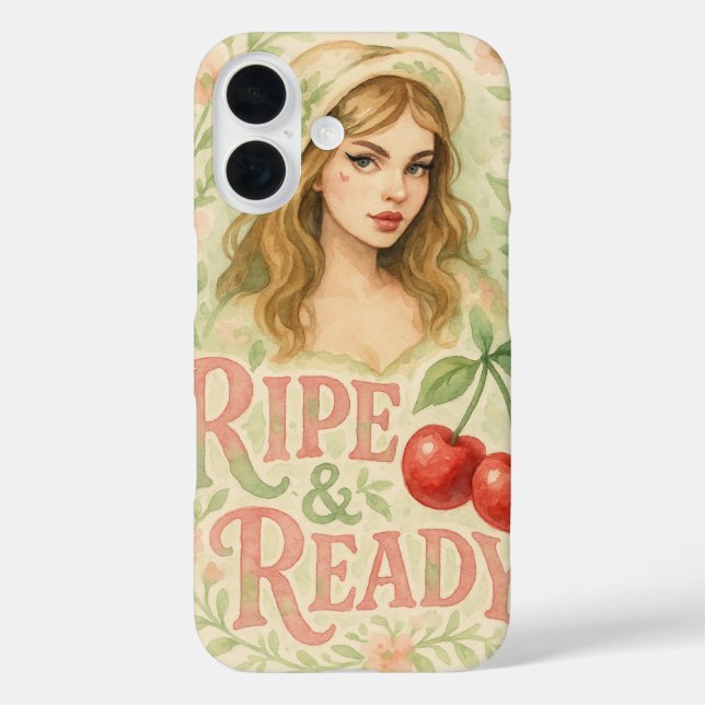 Coques Case-Mate iPhone Ripe et prêt Boho été Floral Cherry Girl (Verso)