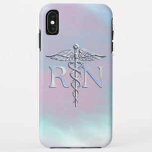 Coque Pour iPhone XS Max RN Caduceus Médicale Mère Pearl Decor