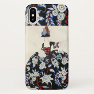 COQUE iPhone X ROBE FLORALE ÉLÉGANTE À DAMES AVEC FLEURS BLANCHES
