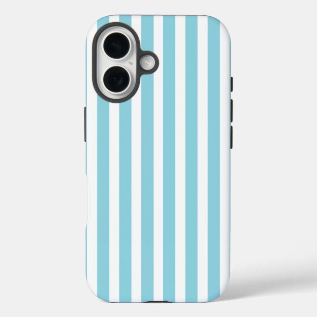 Coques Case-Mate iPhone Robin Oeuf Bleu et blanc rayé (Verso)