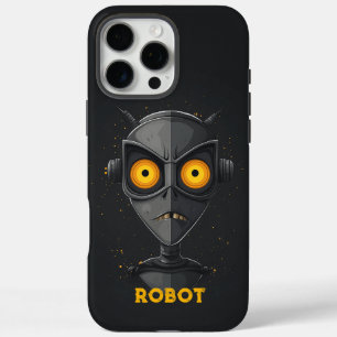 Coques iPhone 16 Pro Max Robot en colère Noir