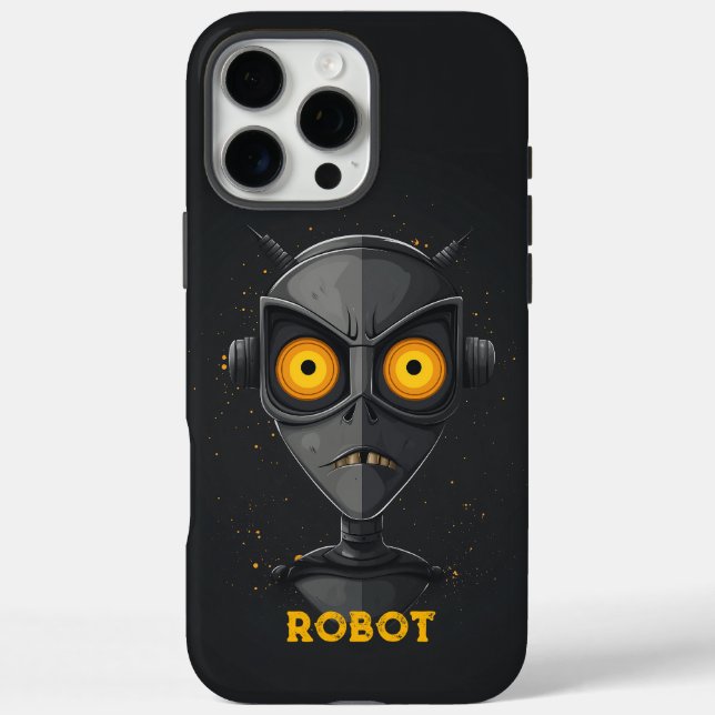 Coques Case-Mate iPhone Robot en colère Noir (Verso)