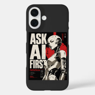 Coque Pour iPhone 16 Robot humanoïde IA Design Technologique Futuriste