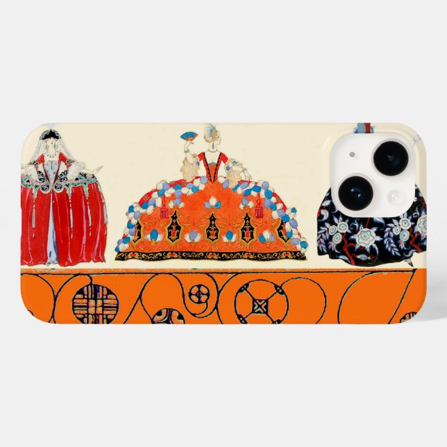 COQUES Case-Mate iPhone ROCOCO LADY ART DÉCO BEAUTÉ MODE COSTUME DESIGN (Verso (horizontal))