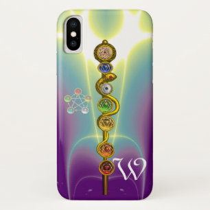 COQUE iPhone X   RODE D'ASCLEPIUS 7 CHAKRAS, YOGA, ÉNERGIE SPIRITUE