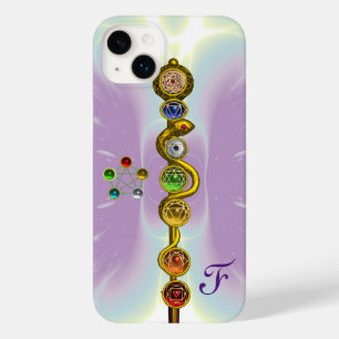 COQUE POUR iPhone 14 PLUS RODE D'ASCLEPIUS 7 CHAKRAS, YOGA, ÉNERGIE SPIRITUE