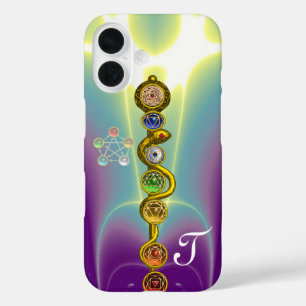 COQUE POUR iPhone 16 RODE D'ASCLEPIUS 7 CHAKRAS, YOGA, ÉNERGIE SPIRITUE