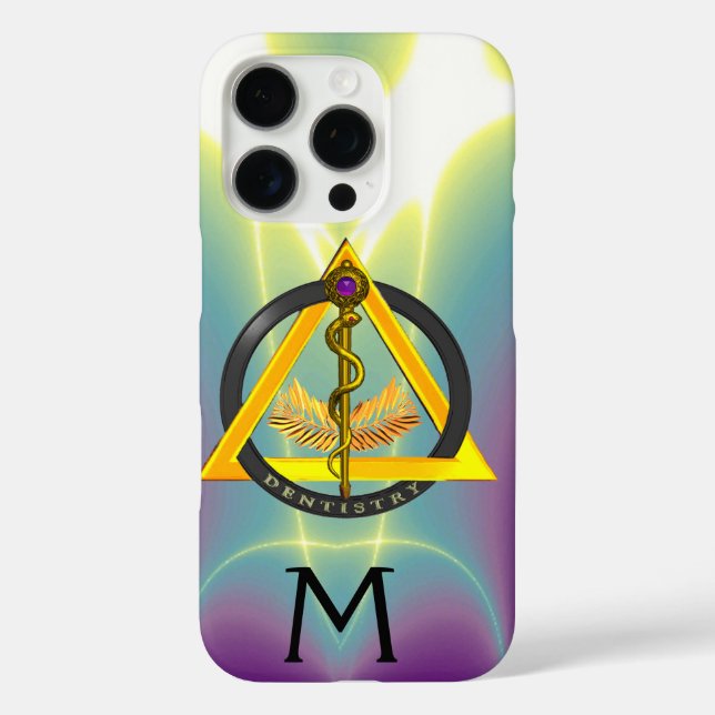 COQUES Case-Mate iPhone RODE DE L'ASCLEPIUS DENTISTE MONOGRAMME DENTISTE,  (Verso)