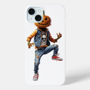 Coque iPhone 15 Mini Roi des Citrouilles 🎃 Halloween Fun