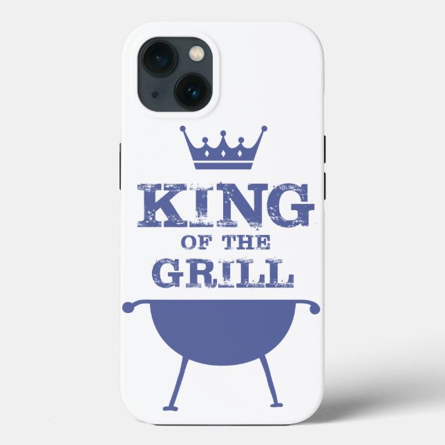 Coques Case-Mate iPhone Roi Du Grill, Bleu (Verso)