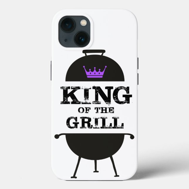 Coques Case-Mate iPhone Roi Du Grill, Couronne Violette Noire (Verso)