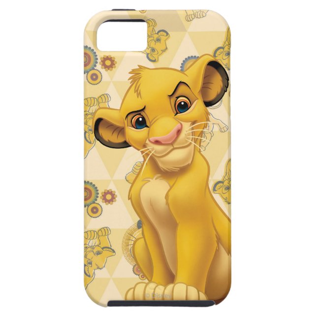Coques Case-Mate iPhone Roi Lion| Simba on Triangle Motif (Dos)