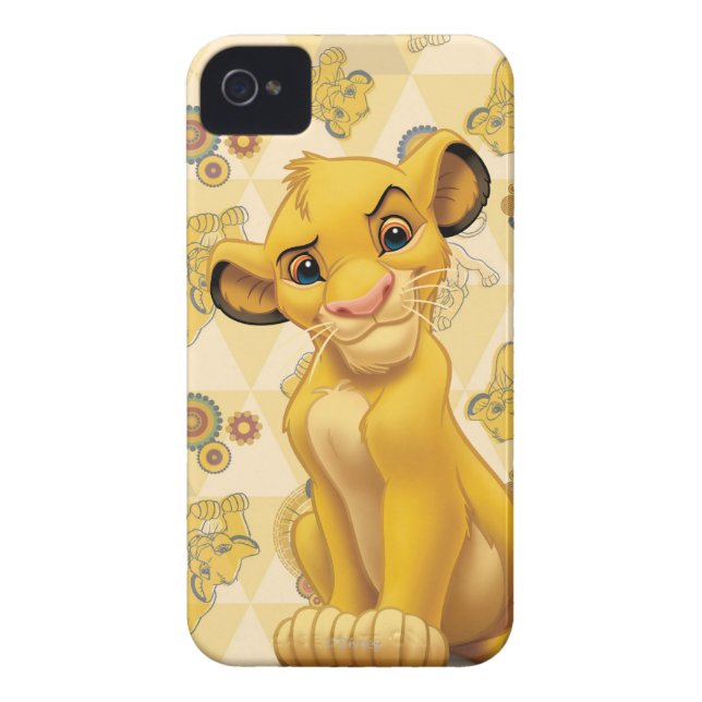 Coques Case-Mate iPhone Roi Lion| Simba on Triangle Motif (Dos)