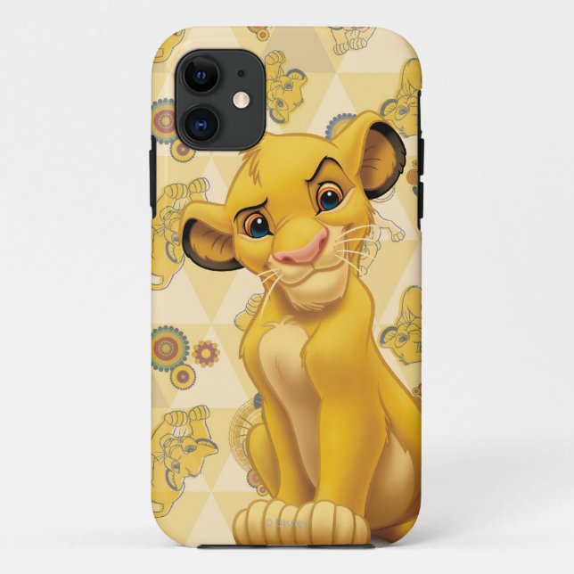 Coques Case-Mate iPhone Roi Lion| Simba on Triangle Motif (Dos)